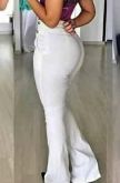 CALÇA FLARE SOCIAL BENGALINE COM BOTÃO