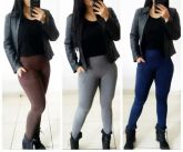 CALÇA LEGGING MONTARIA FLANELADA COM BOLSO