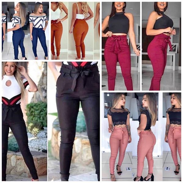 CALÇA LEGGING SOCIAL BENGALINE COM LAÇO