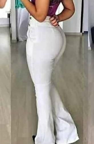 CALÇA FLARE SOCIAL BENGALINE COM BOTÃO